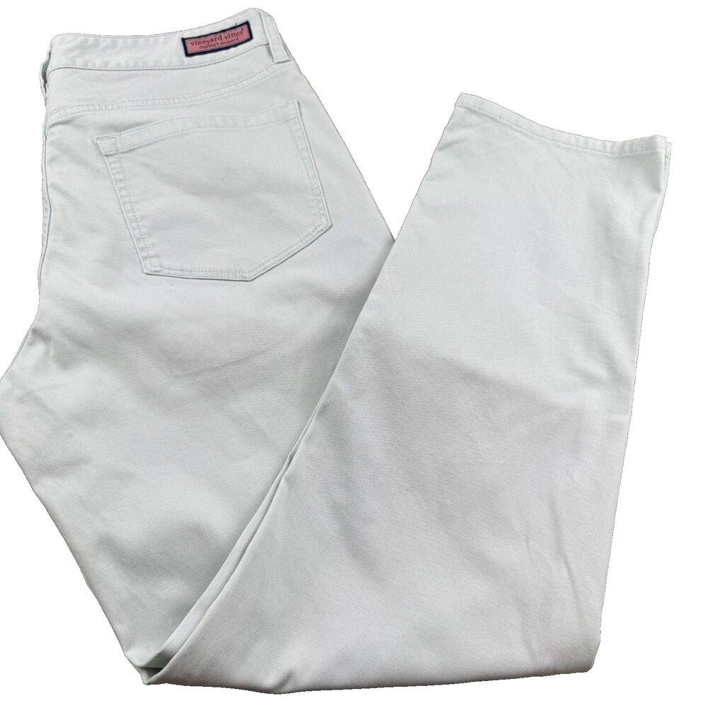 Vineyard Vines Straight Leg Cotton Stretch Pants Men's 32X30(29) Light Green